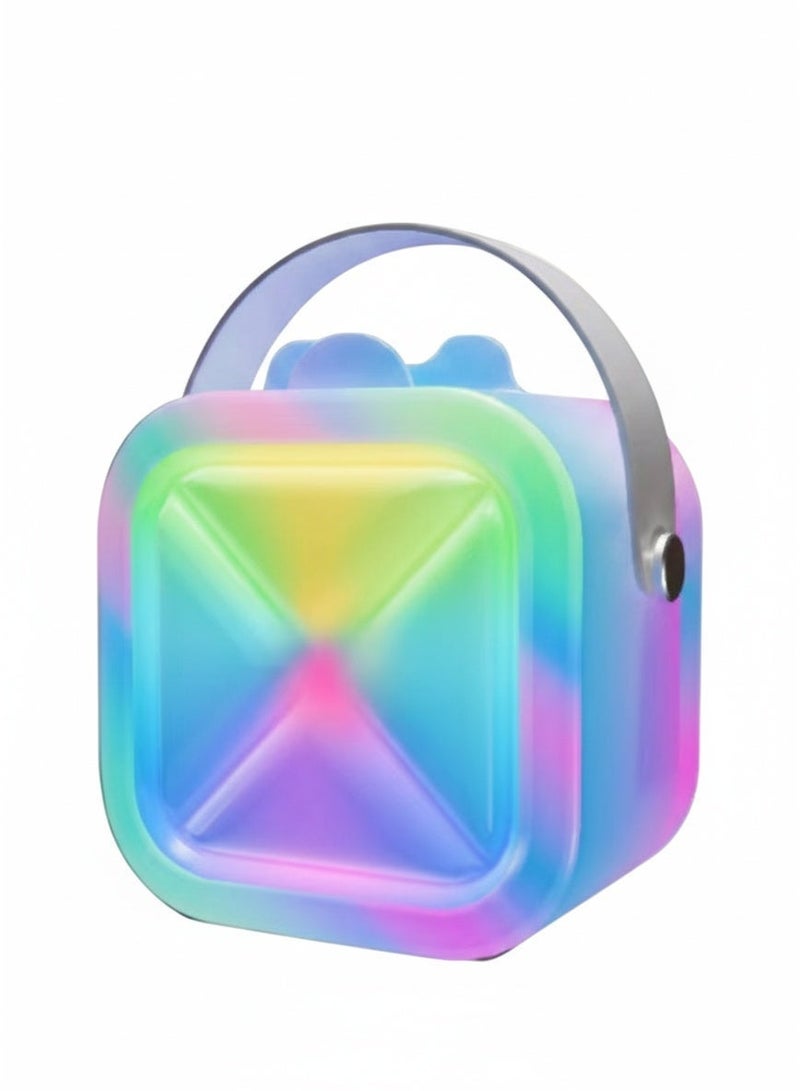 أيرمز جهاز كاريوكي لاسلكي Airmez J20 للأطفال والكبار، مكبر صوت بلوتوث محمول مع أضواء LED، وميكروفون لاسلكي واحد - بألوان متنوعة - Image 1